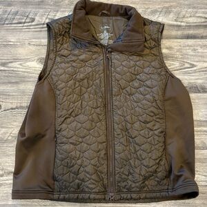 L.L. Bean Brown Quilted Vest 2XL